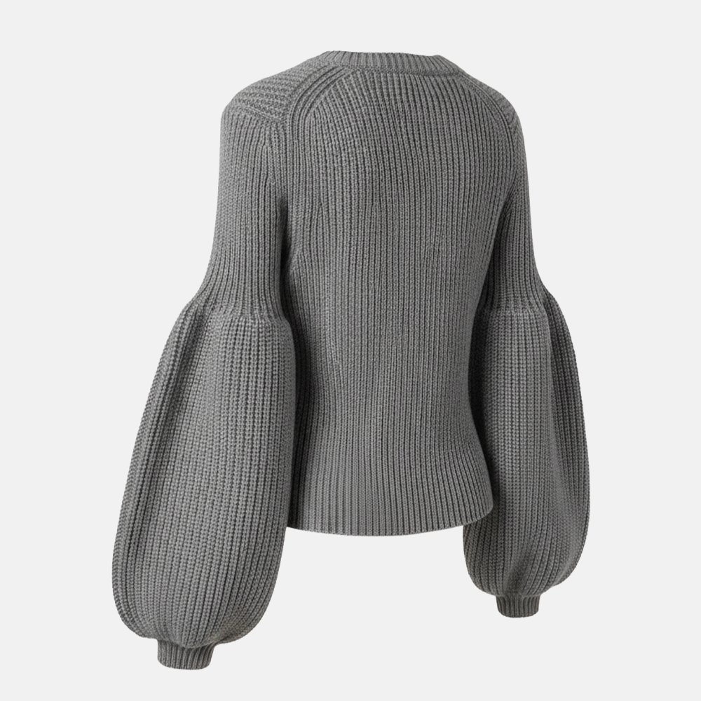 Super Flea Market+Alexander Wang+Grey knit jumper with puff sleeve+Gisele Bundchen2